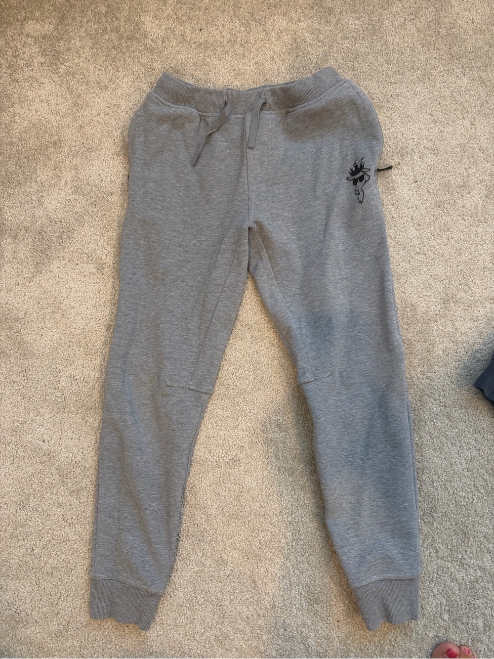 Kids Gray Fleece Jogger Sweatpants - Casual Comfort